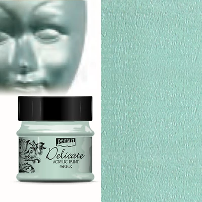 Delicate metál akrilfesték, 50 ml - zöldezüst