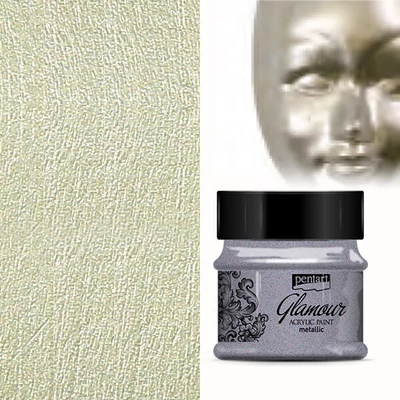 Glamour metál akrilfesték, 50 ml - antikezüst