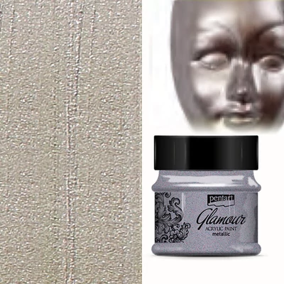 Glamour metál akrilfesték, 50 ml - óezüst