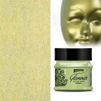 Glamour metál akrilfesték, 50 ml - zöldarany