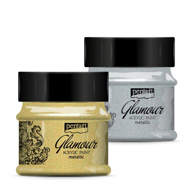 Glamour metál akrilfesték, 50 ml - különféle színekben