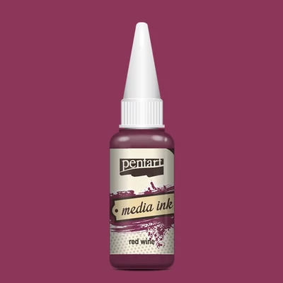 Pentart Media ink, tintafesték, 20 ml - vörösbor