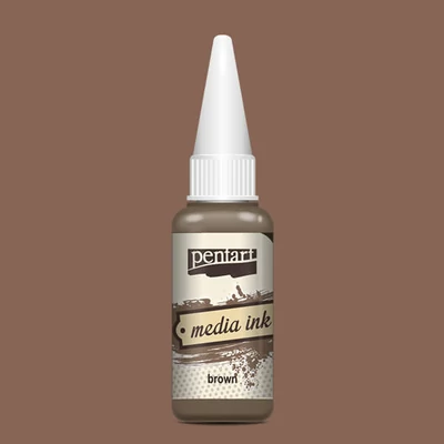 Pentart Media ink, tintafesték, 20 ml - barna