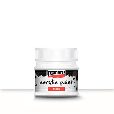 Pentart matt akrilfesték, 50 ml - titánfehér