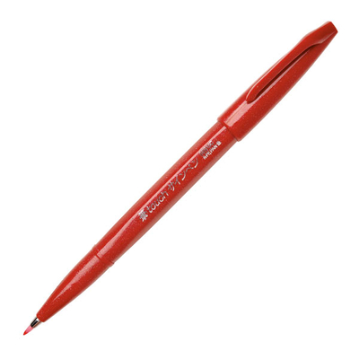 Pentel Brush Sign Pen ecsetfilc, SES15C-B, piros