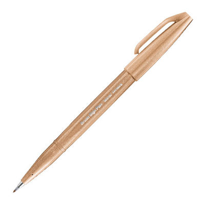 Pentel Brush Sign Pen ecsetfilc, SES15C-E2X, világosbarna
