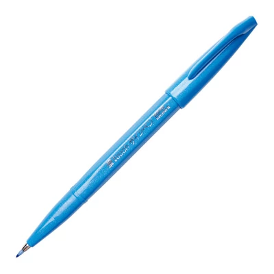 Pentel Brush Sign Pen ecsetfilc, SES15C-S, égkék