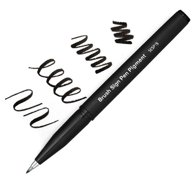 Pentel Brush Sign Pen ecsetfilc, SESP15-AX, fekete, pigmentált