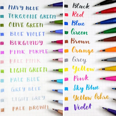 Pentel Brush Sign Pen ecsetfilc - különféle színekben