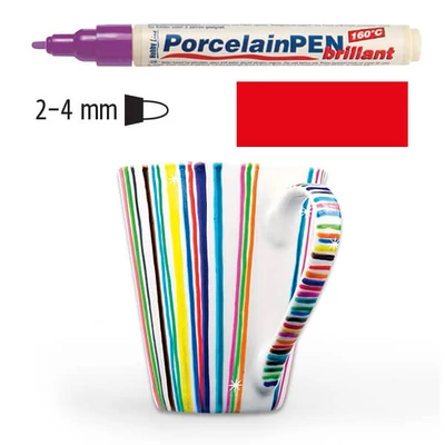 Üveg- és porcelánfilc, Kreul Classic - 03 cseresznyepiros