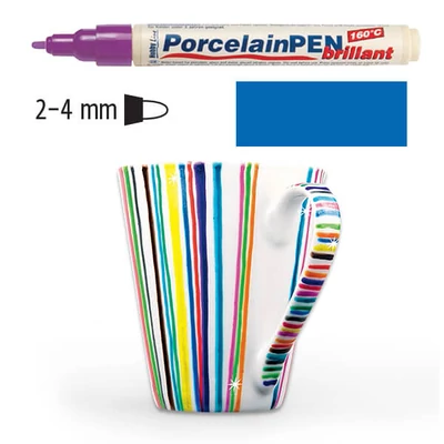 Porcelánfilc, HobbyLine Brillant, fényes - lapis kék, 16466