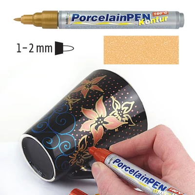 Üveg- és porcelánfilc, Kreul Metallic - 24 kontúr arany