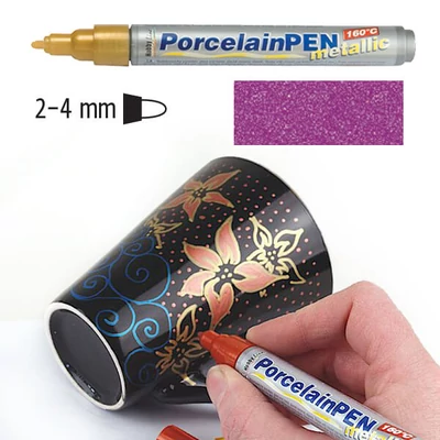 Porcelánfilc, HobbyLine Metallic - lila, 16427