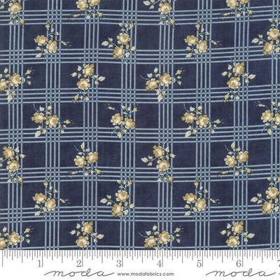 Patchwork anyag - Moda - Nortport Prints Minick and Simpson 14882-17 navy