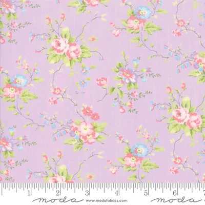 Patchwork anyag - Moda - Finnegan by Brenda Riddle 18680-15 lilac floral