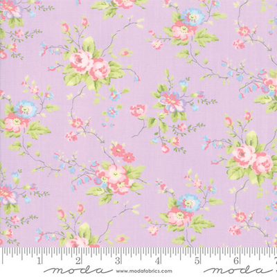 Patchwork anyag - Moda - Finnegan by Brenda Riddle 18680-15 lilac floral