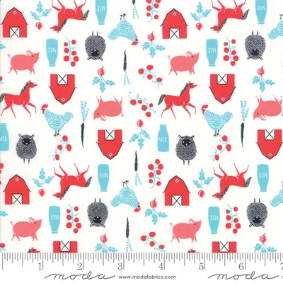 Patchwork anyag - Moda - Farm Charm by Gingiber 48294-11 multi