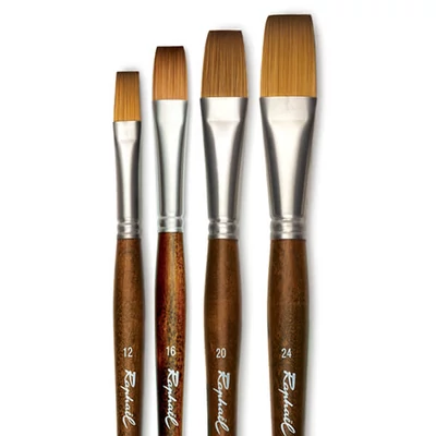 Raphael Precision 8930 hosszúszőrű lapos ecset - különféle méretekben