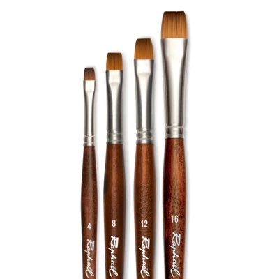Raphael Precision 8938 rövidre kötött lapos ecset - különféle méretekben