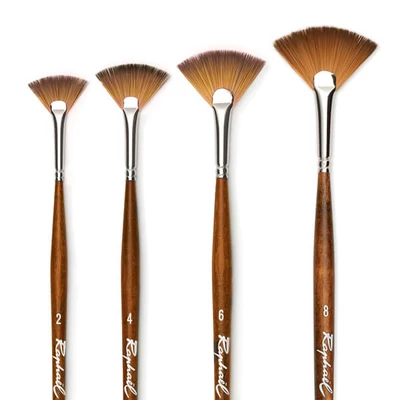 Raphael Precision 8970 szintetikus legyező ecset - különféle méretekben