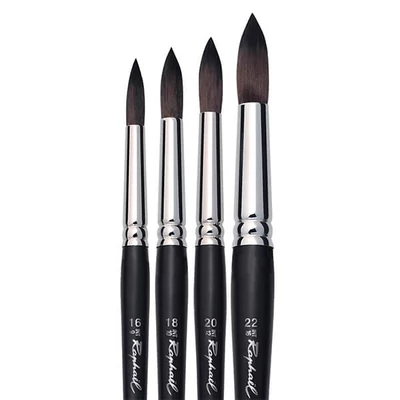 Raphael Softaqua 845 szintetikus kerek ecset - különféle méretekben