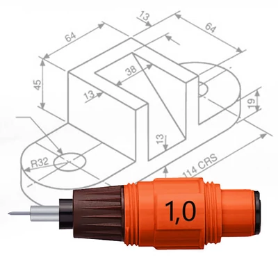 Rotring Isograph csőtollhegy - 1,00 mm