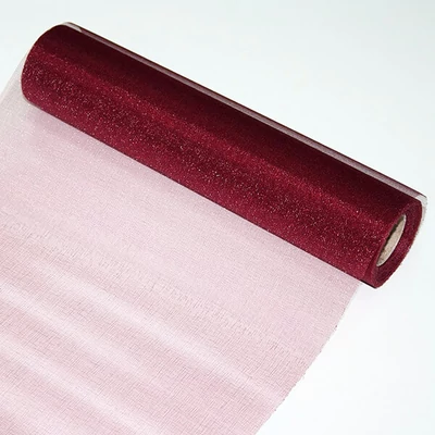 Organza asztalközép, 23,5 cm, 10 méter - 005, bordó