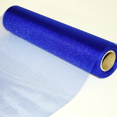 Organza asztalközép, 23,5 cm, 10 méter - 034, sötétkék