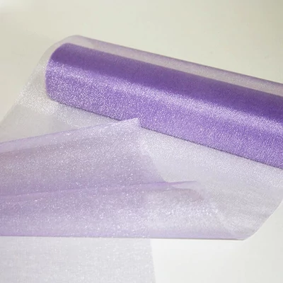 Organza asztalközép, 23,5 cm, 10 méter - 110, világoslila