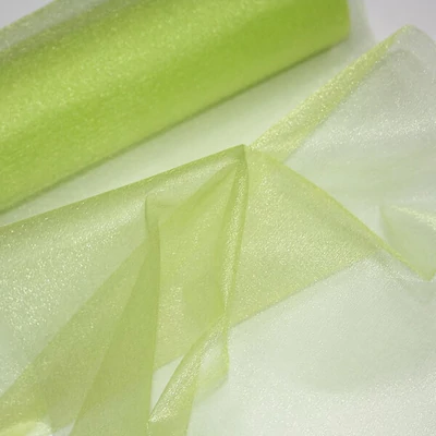 Organza asztalközép, 23,5 cm, 10 méter - 367, almazöld