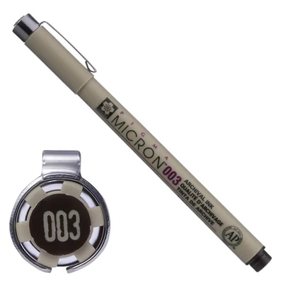 Sakura Pigma Micron 003 műszaki rajztoll, 0,15 mm - szépia