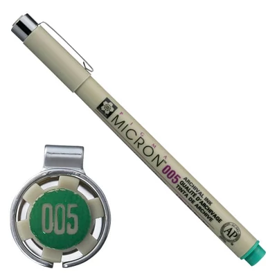 Sakura Pigma Micron 005 műszaki rajztoll, 0,2 mm - zöld