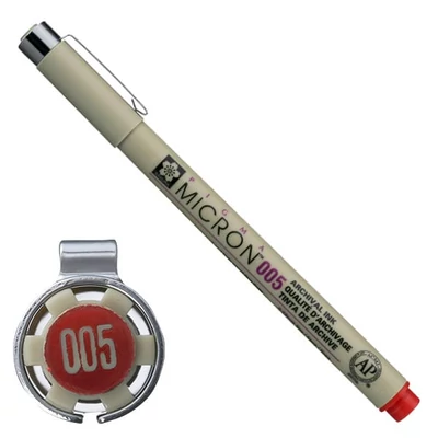 Sakura Pigma Micron 005 műszaki rajztoll, 0,2 mm - piros