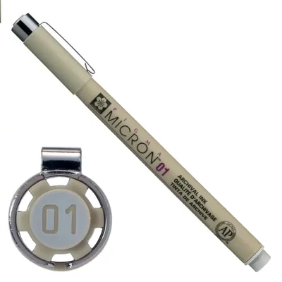 Sakura Pigma Micron 01 műszaki rajztoll, 0,25 mm - világosszürke