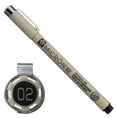 Sakura Pigma Micron 02 műszaki rajztoll, 0,3 mm - fekete