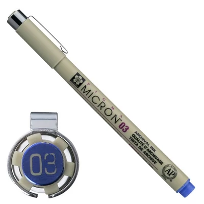 Sakura Pigma Micron 03 műszaki rajztoll, 0,35 mm - kék