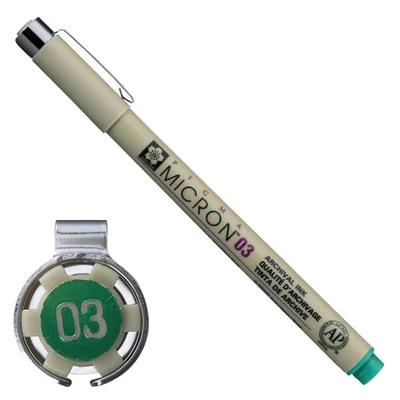 Sakura Pigma Micron 03 műszaki rajztoll, 0,35 mm - zöld