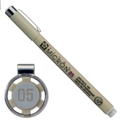 Sakura Pigma Micron 05 műszaki rajztoll, 0,45 mm - világosszürke