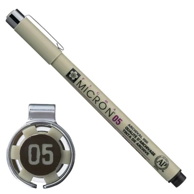 Sakura Pigma Micron 05 műszaki rajztoll, 0,45 mm - szépia