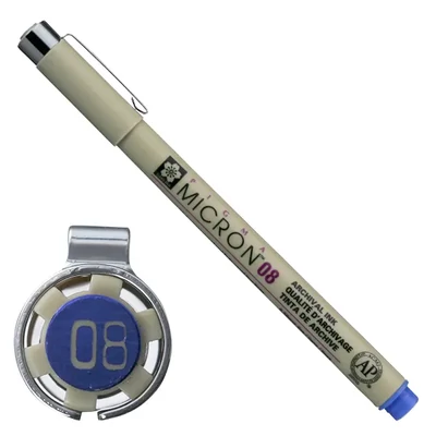 Sakura Pigma Micron 08 műszaki rajztoll, 0,5 mm - kék