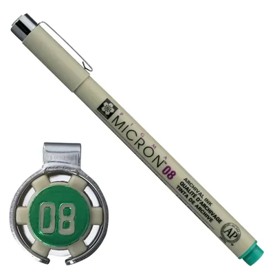 Sakura Pigma Micron 08 műszaki rajztoll, 0,5 mm - zöld