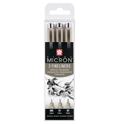 Sakura Pigma Micron műszaki rajztoll készlet - 3 db, 005-01-03