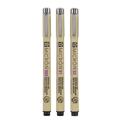 Sakura Pigma Micron műszaki rajztoll készlet - 3 db, 005-01-03