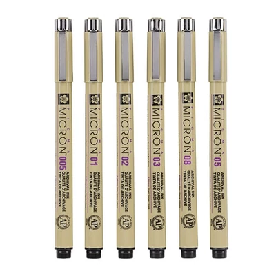 Sakura Pigma Micron műszaki rajztoll készlet - 6 db