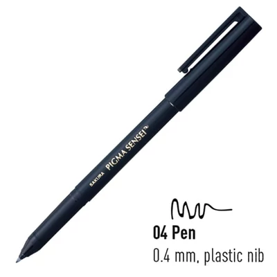 Sakura Pigma Sensei 04 rajztoll, fekete - 0,4 mm