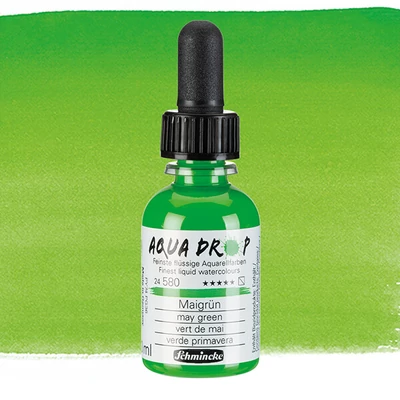 Schmincke Aqua Drop folyékony akvarell festék, 30 ml - 580, may green