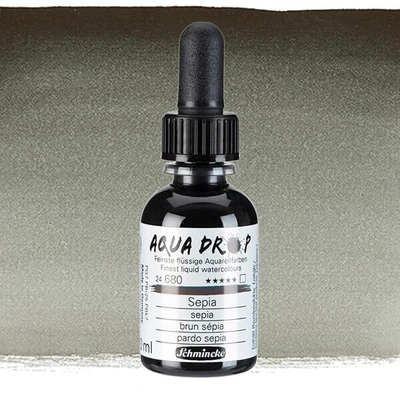 Schmincke Aqua Drop folyékony akvarell festék, 30 ml - 680, sepia