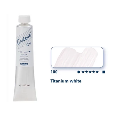 Schmincke College olajfesték, 200 ml - 100, titanium white