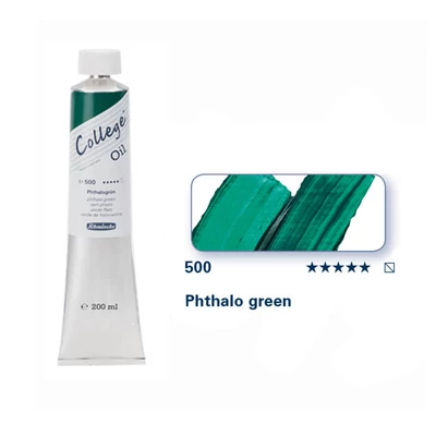 Schmincke College olajfesték, 200 ml - 500, phthalo green