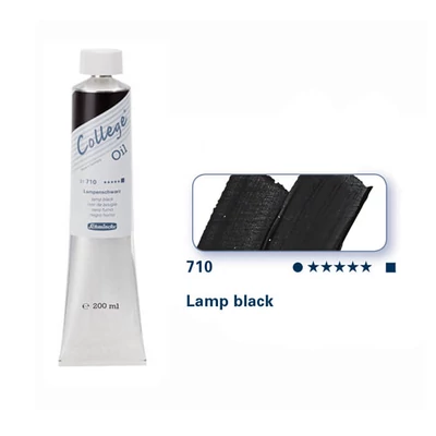 Schmincke College olajfesték, 200 ml - 710, lamp black